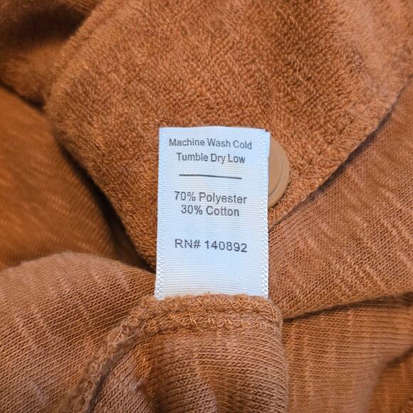 Marine Layer Terry Out Resort Shirt Womens Size L Sierra/Brown Preppy Casual - Picture 6 of 10